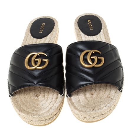 gucci marmont espadrille slides.